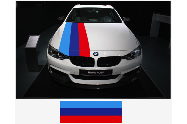 Aufkleber passend für BMW M Performance M Streifen Aufkleber Haubenaufkleber 45cm x 125cm
