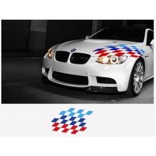 Aufkleber passend für BMW M Performance Flagge Aufkleber Haubenaufkleber