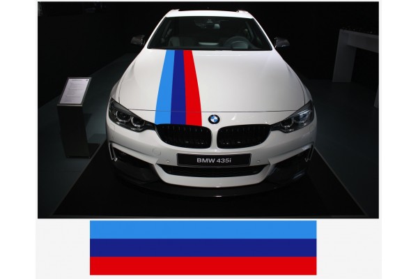 Aufkleber passend für BMW M Performance M Streifen Aufkleber Haubenaufkleber 30cm x 125cm