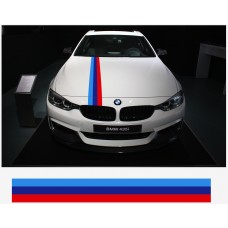 Aufkleber passend für BMW M Performance M Streifen Aufkleber Haubenaufkleber 15cm x 125cm