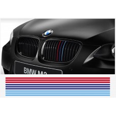 Decal to fit BMW M Performance M stripe decal Grill grill 22cm 12pcs set