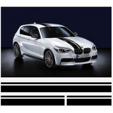 Aufkleber passend für BMW 1er M Performance streifen satz