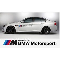 Aufkleber passend für BMW Powered by BMW Motorsport Aufkleber Seitenaufkleber 100cm 2Stk  Satz