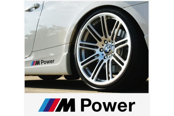 Aufkleber passend für BMW M Power Aufkleber Seitenaufkleber 190mm 2Stk  Satz