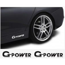 Aufkleber passend für BMW G Power Aufkleber Seitenaufkleber 220mm 2Stk  Satz