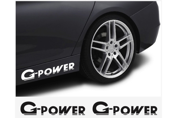 Aufkleber passend für BMW G Power Aufkleber Seitenaufkleber 450mm 2Stk  Satz
