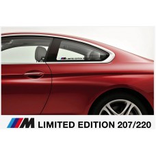 Aufkleber passend für BMW M Limited Edition Wunschnummer Aufkleber Seitenaufkleber 300mm 2Stk  Satz