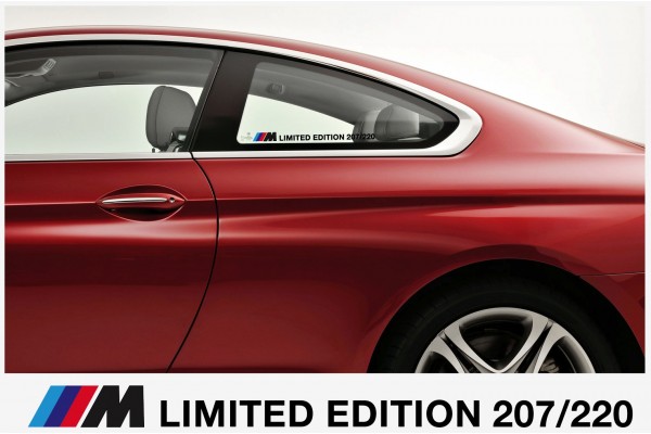 Aufkleber passend für BMW M Limited Edition Wunschnummer Aufkleber Seitenaufkleber 300mm 2Stk  Satz