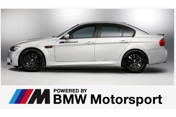 Decal to fit BMW Powered by BMW Motorsport decal side decal 2pcs set