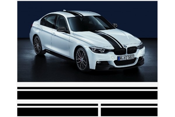 Aufkleber passend für BMW 3er M Performance streifen satz
