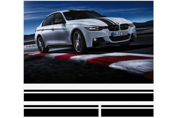 Aufkleber passend für BMW 5er M Performance streifen satz