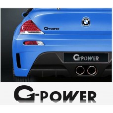 Aufkleber passend für BMW G Power Aufkleber Heckaufkleber 140mm 2Stk. Satz