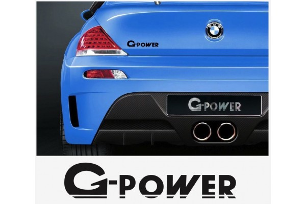 Aufkleber passend für BMW G Power Aufkleber Heckaufkleber 140mm 2Stk. Satz