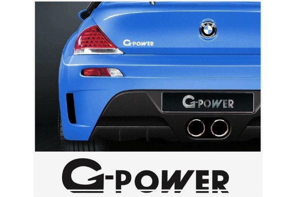 Aufkleber passend für BMW G Power Aufkleber Heckaufkleber 140mm 2Stk. Satz