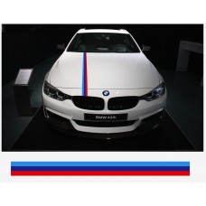 Aufkleber passend für BMW M Performance M Streifen Aufkleber Haubenaufkleber 10cm x 125cm