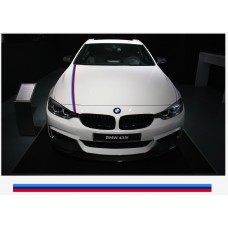 Aufkleber passend für BMW M Performance M Streifen Aufkleber Haubenaufkleber 5cm x 125cm