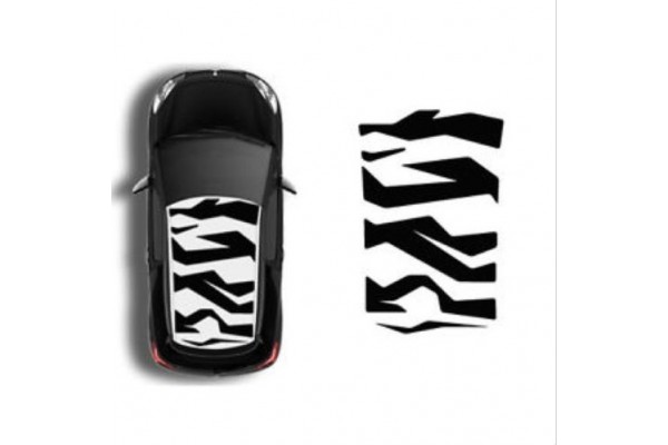 Decal to fit Citroen Sport DS3 roof decal set Zebra