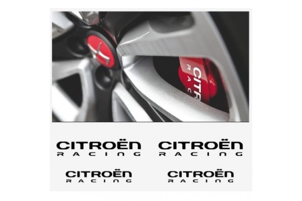 Decal to fit Citroen Racing DS3 DS4 window- brake caliper- mirror decal - 4 pcs in Set