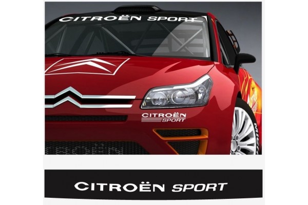 Aufkleber passend für Citroen Sport Frontscheiben Sonnenblendstreifen Aufkleber