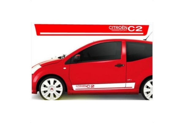 Aufkleber passend für Citroen C2 VTS Seitenaufkleber Aufkleber 180cm 2 Stk. Satz