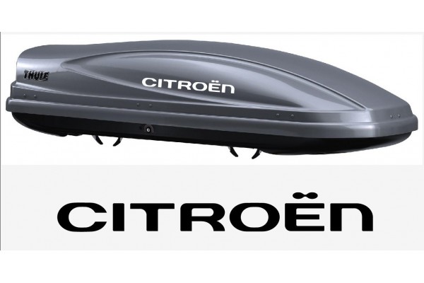 Aufkleber passend für Citroen Thule Dachbox Skibox Dachkoffer Aufkleber Seitenaufkleber 50cm