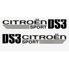 Aufkleber passend für Citroen Sport DS3 Seitenaufkleber Aufkleber 22cm