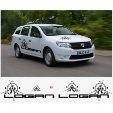 Decal to fit Dacia Logan decal side bonnet tail decal full kit