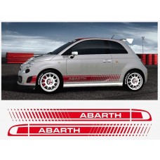 Aufkleber passend für Fiat 500 Assetto Corsa Seitenaufkleber Aufkleber Abarth 2 Stk. Satz