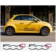 Decal to fit Fiat 500 C side decal - 2 pcs in Set 80cm