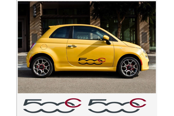 Decal to fit Fiat 500 C side decal - 2 pcs in Set 80cm
