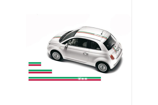 Decal to fit Fiat 500 windscreen roof decal set Abarth 3 pcs.