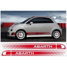 Aufkleber passend für Fiat 500 Assetto Corsa Aufkleber Abarth 4 Stk. Satz