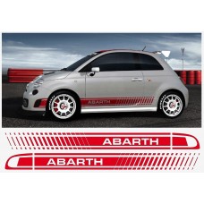 Decal to fit Fiat 500 Assetto Corsa decal Abarth 3 pcs. set