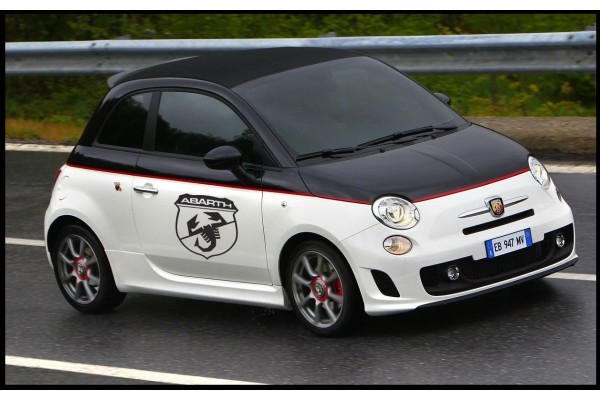 Aufkleber passend für Fiat 500 Abarth Seitenaufkleber Aufkleber Satz 2 Stk. wappen