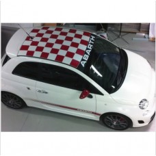 Decal to fit Fiat 500 side decal - roof - Scheibe decal Abarth 5 pcs. whole set
