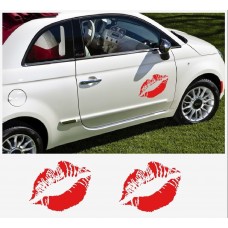 Decal to fit Fiat 500 küssen kiss side decal set 50cm