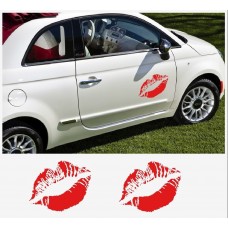 Aufkleber passend für Fiat 500 küssen kiss Seitenaufkleber Aufkleber Satz 50cm