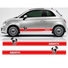 Aufkleber passend für Fiat 500 Abarth Seitenaufkleber Aufkleber Satz 2 Stk. 180 cm