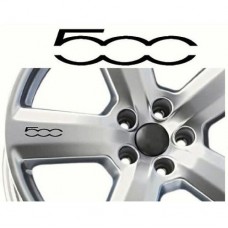 Decal to fit Fiat 500 rim- window- brake caliper- mirror decal - 50mm - 8 pcs in Set