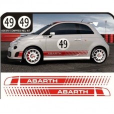 Decal to fit Fiat 500 Assetto Corsa decal Abarth 6 pcs. whole set