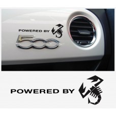 Decal to fit Fiat 500 Powered by Abarth dashboard decal Skorpion Skorpio 2pcs. set