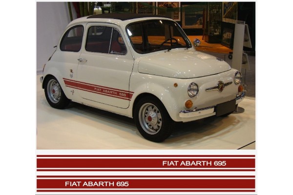 Aufkleber passend für Fiat 500 ABARTH 695 Seitenaufkleber 2Stk. Satz