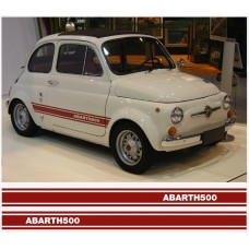 Aufkleber passend für Fiat 500 Abarth Seitenaufkleber 2Stk. Satz