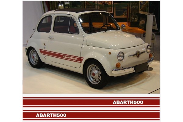 Aufkleber passend für Fiat 500 Abarth Seitenaufkleber 2Stk. Satz