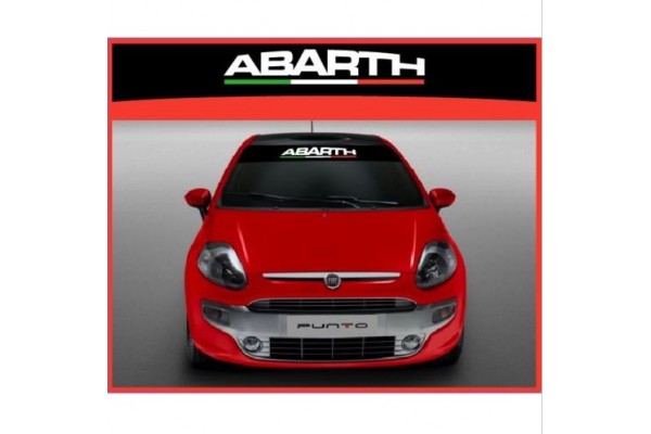 Aufkleber passend für Fiat Abarth italienische Flagge Frontscheiben Sonnenblendstreifen Aufkleber