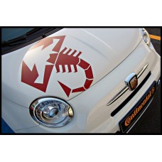 Decal to fit Fiat 500 Abarth bonnet decal Skorpion