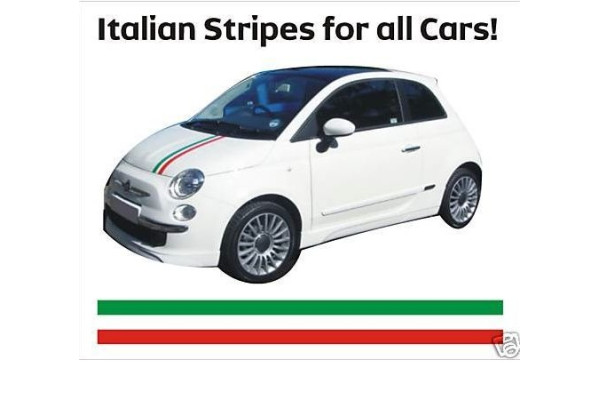 Aufkleber passend für Fiat 500 Auto Hauben Motorhauben Aufkleber Haubenaufkleber Italia