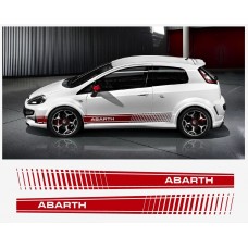 Aufkleber passend für Fiat PUNTO ABARTH EVO Look Seitenaufkleber Abarth Schriftzug180cm 2Stk. Satz