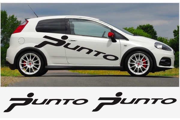 Aufkleber passend für Fiat PUNTO Seitenaufkleber 194cm 2Stk. Satz