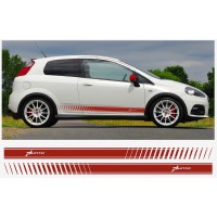 Aufkleber passend für Fiat PUNTO im ABARTH EVO Look Seitenaufkleber PUNTO Schriftzug 180cm 2Stk. Satz